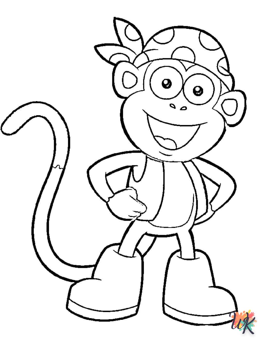 Dibujos para Colorear Monos 53