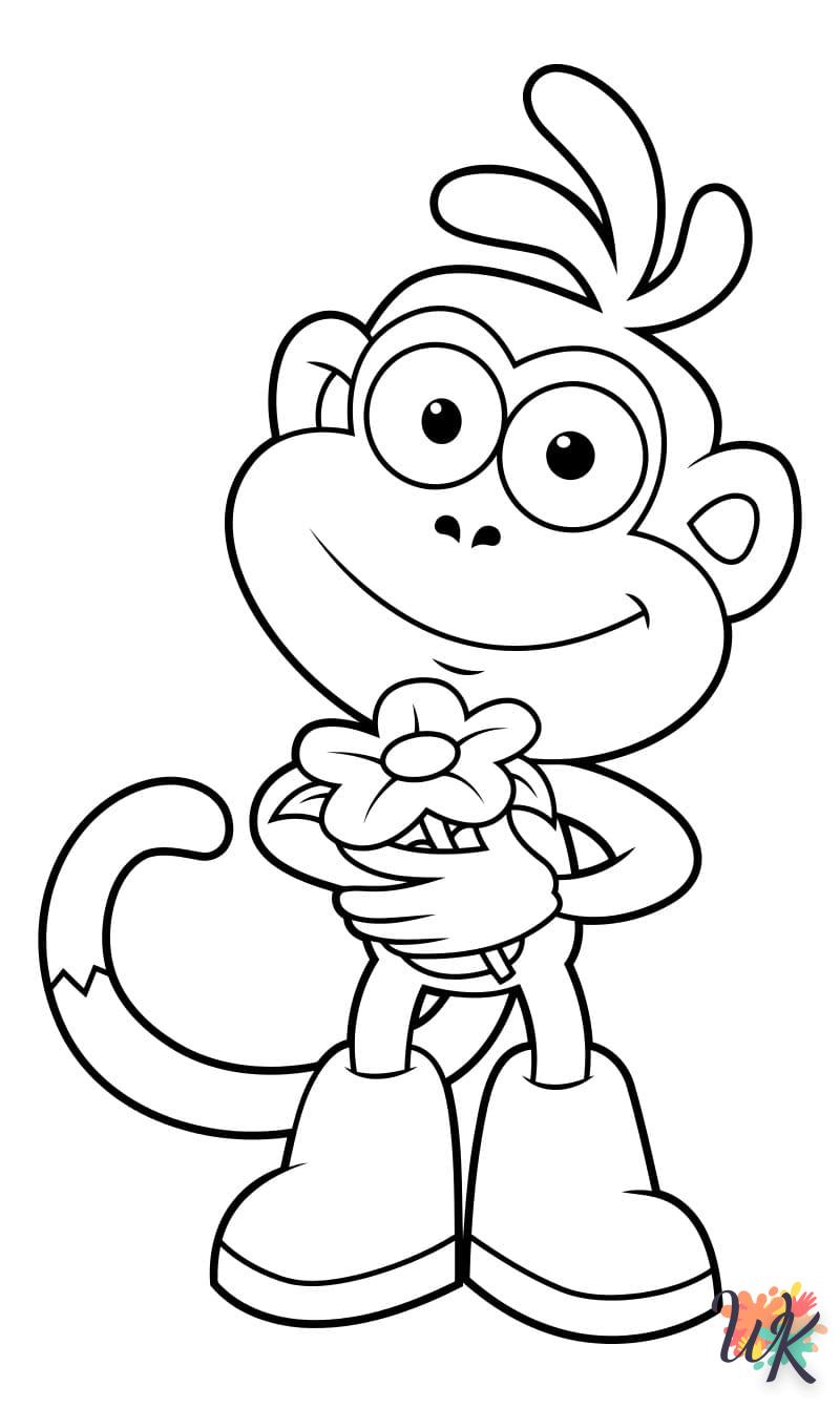 Dibujos para Colorear Monos 56