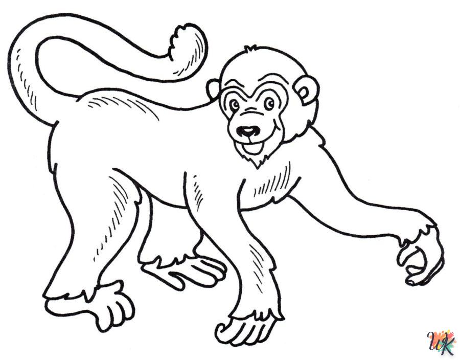 Dibujos para Colorear Monos 60