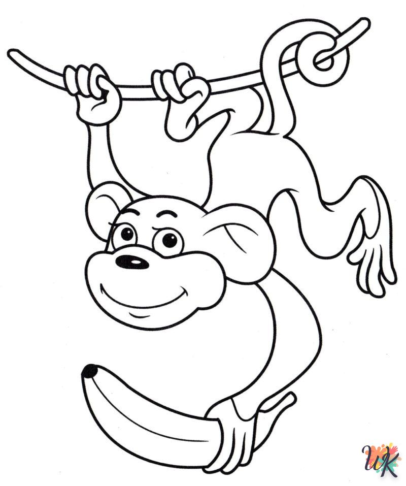 Dibujos para Colorear Monos 61