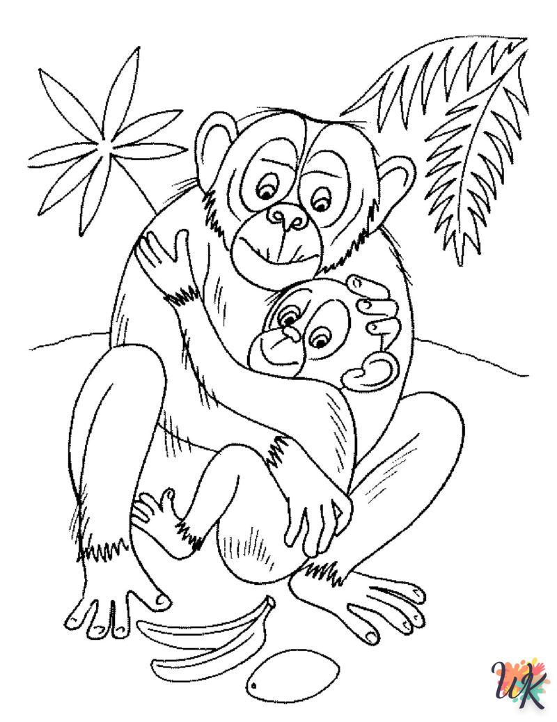 Dibujos para Colorear Monos 62