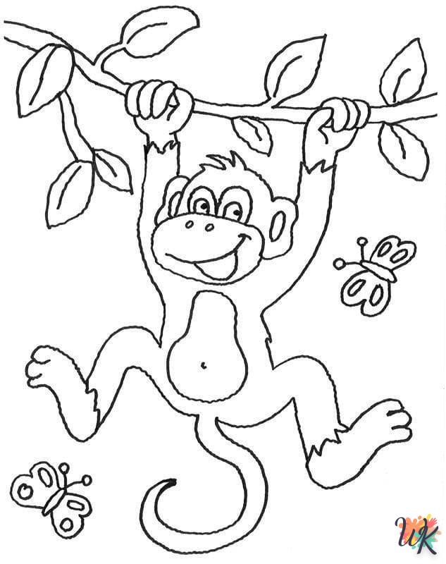 Dibujos para Colorear Monos 70
