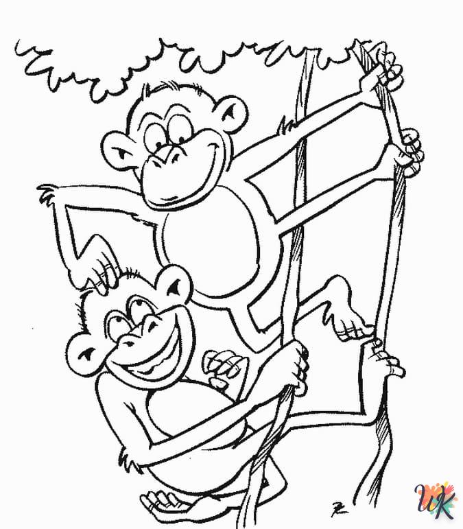 Dibujos para Colorear Monos 77