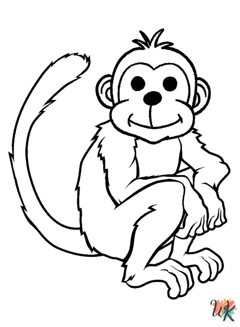 Dibujos para Colorear Monos 80
