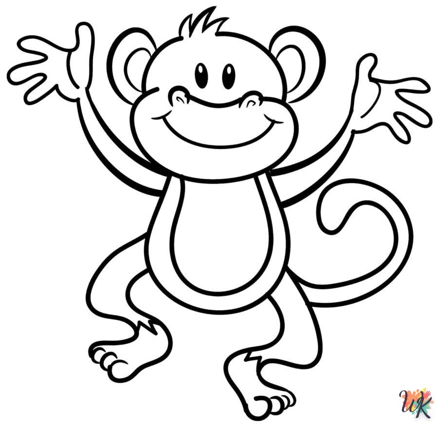 Dibujos para Colorear Monos 85