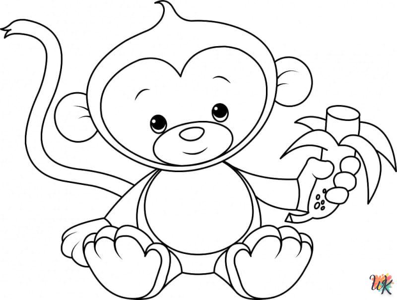 Dibujos para Colorear Monos 86