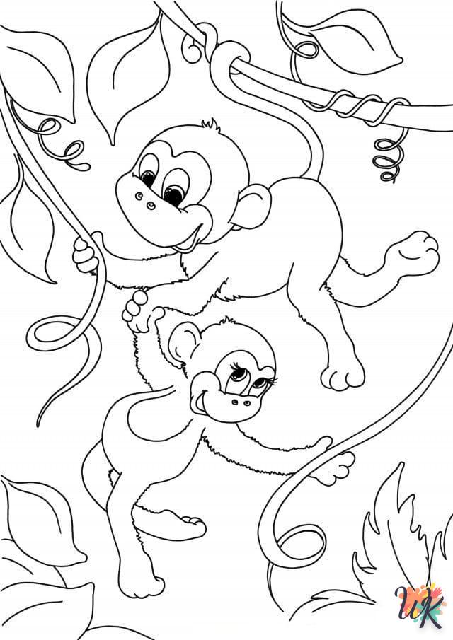 Dibujos para Colorear Monos 89