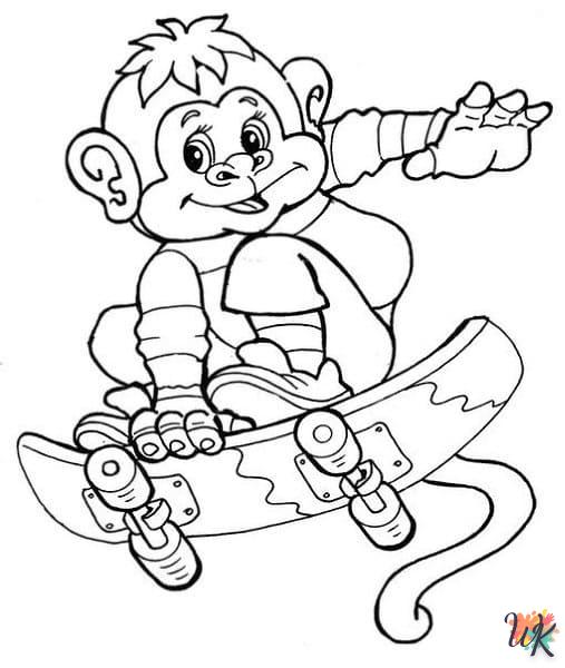 Dibujos para Colorear Monos 9