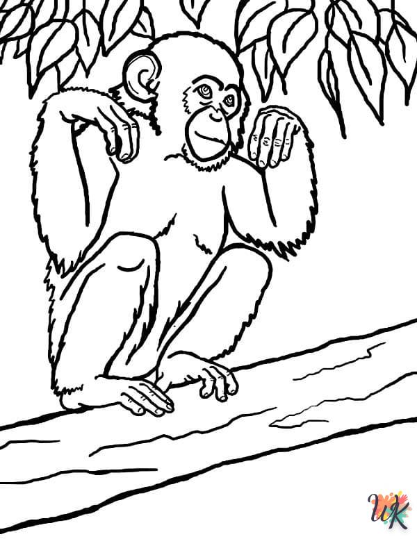 Dibujos para Colorear Monos 91
