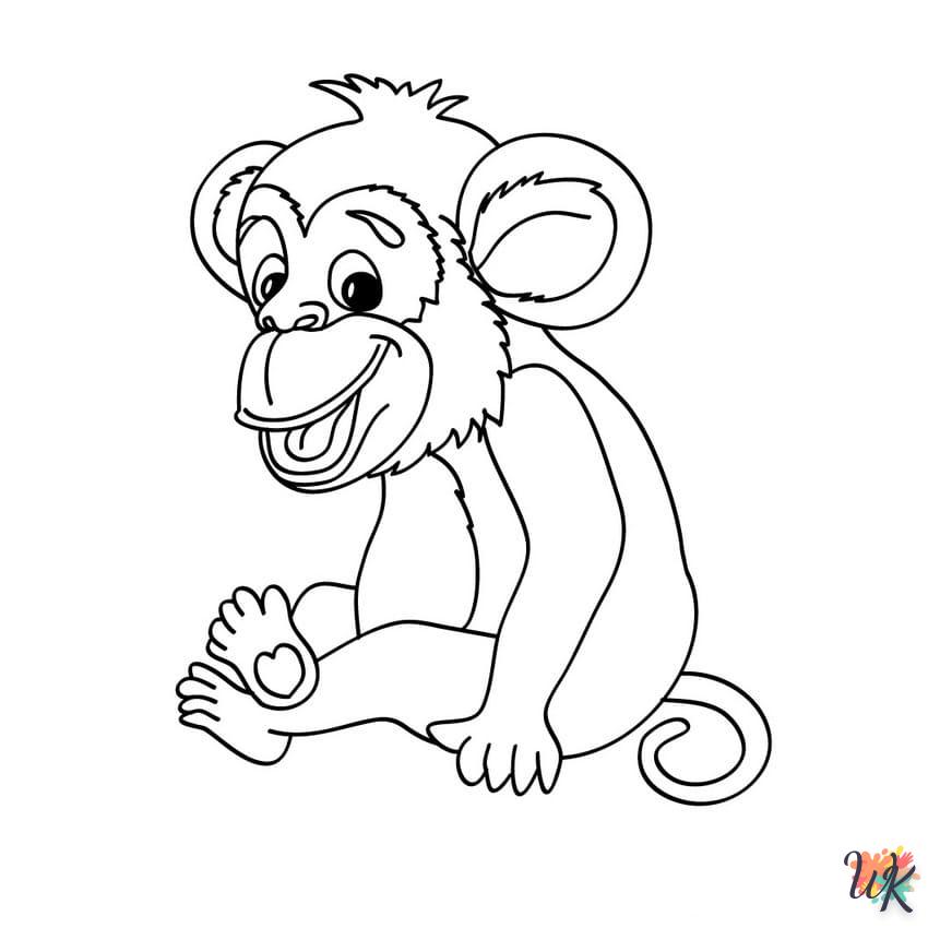 Dibujos para Colorear Monos 92