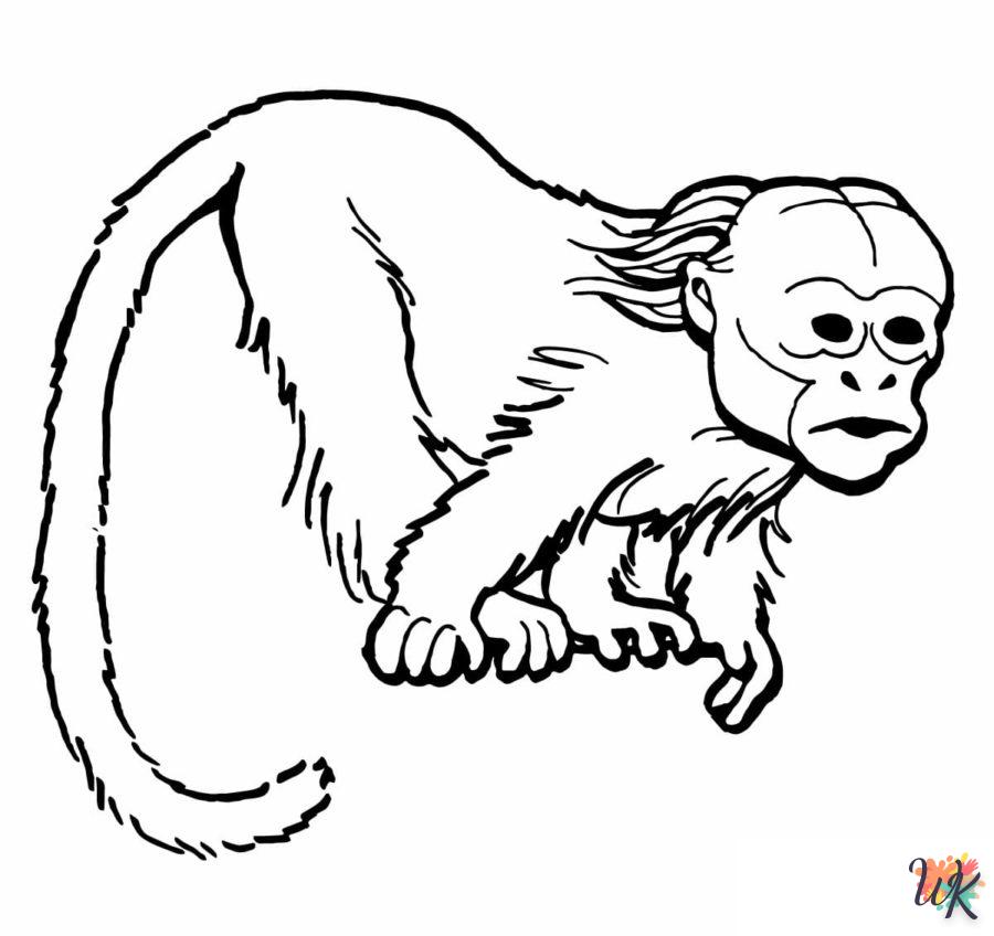 Dibujos para Colorear Monos 93