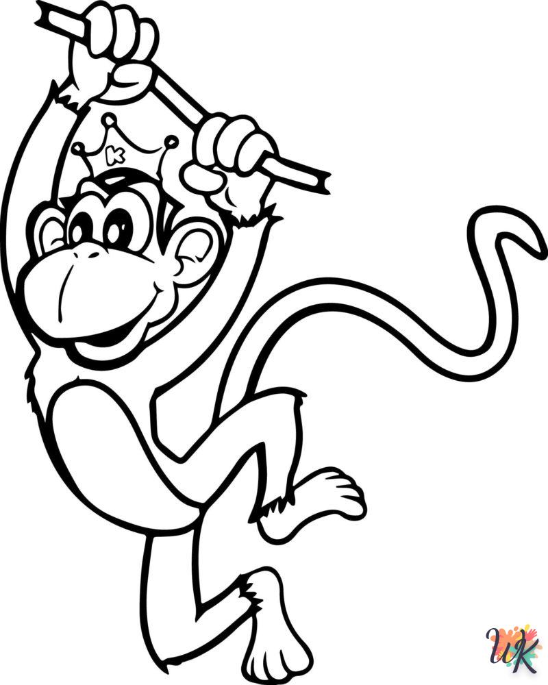 Dibujos para Colorear Monos 95