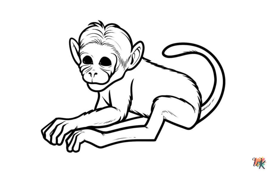 Dibujos para Colorear Monos 99