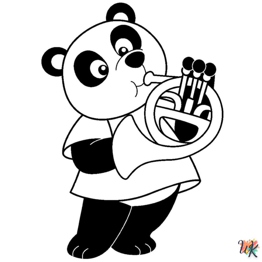 Dibujos para Colorear Panda 10