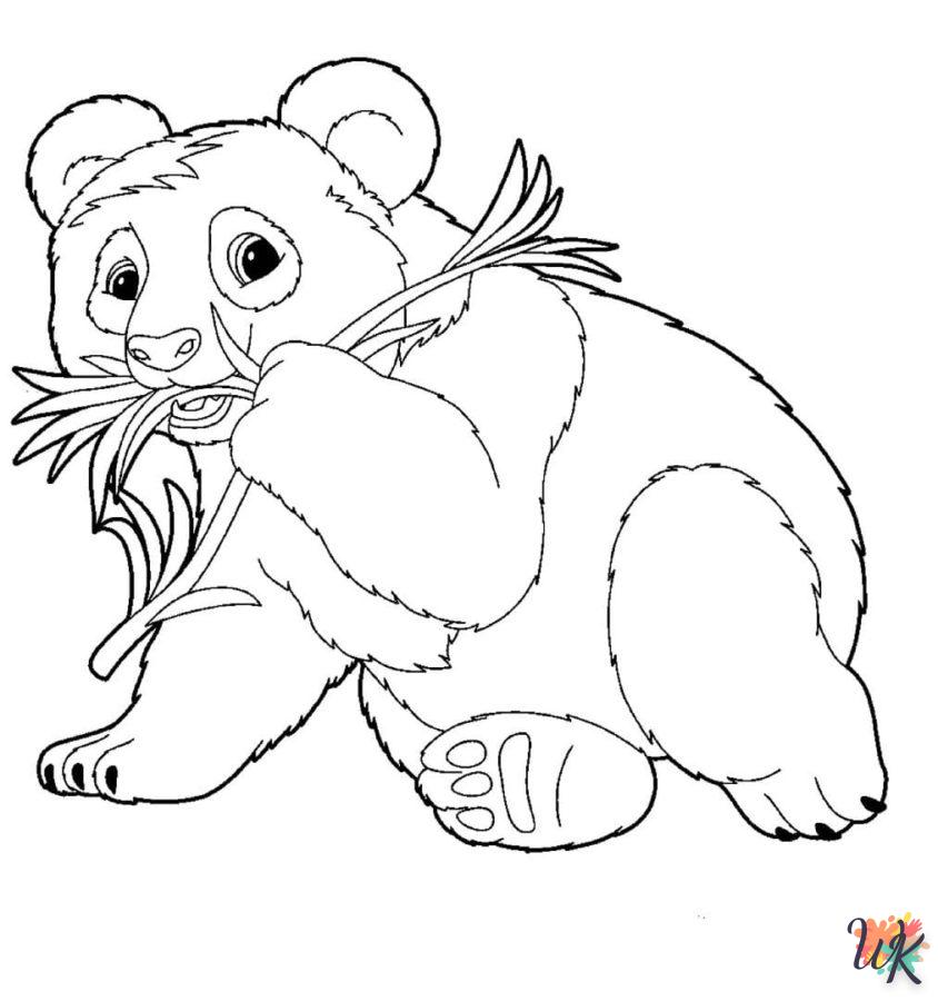 Dibujos para Colorear Panda 103
