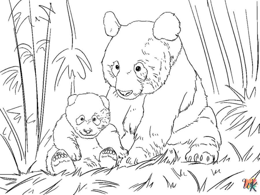 Dibujos para Colorear Panda 104