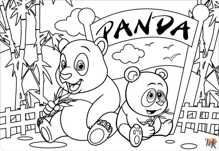 Dibujos para Colorear Panda 105