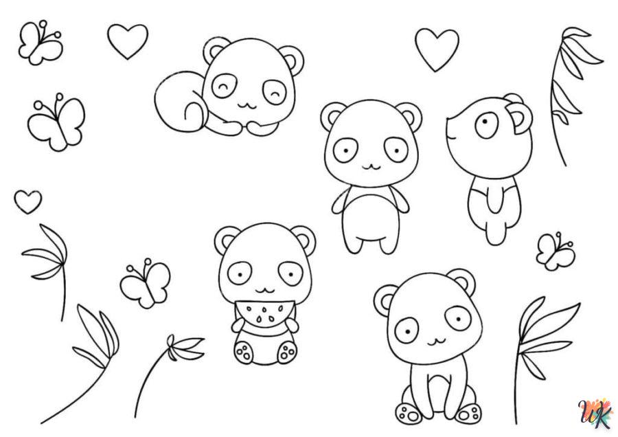 Dibujos para Colorear Panda 106