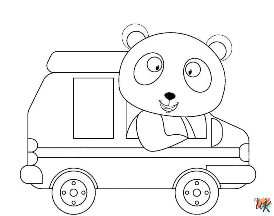 Dibujos para Colorear Panda 109