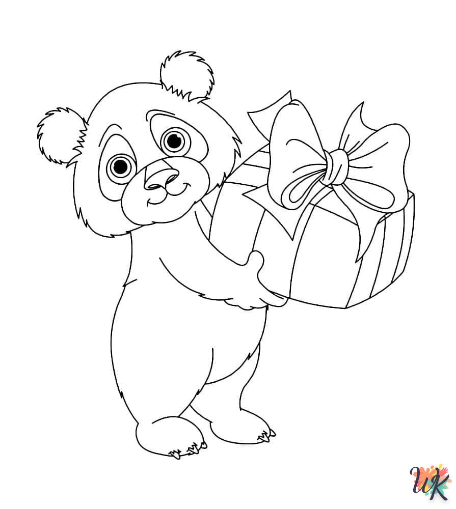 Dibujos para Colorear Panda 11