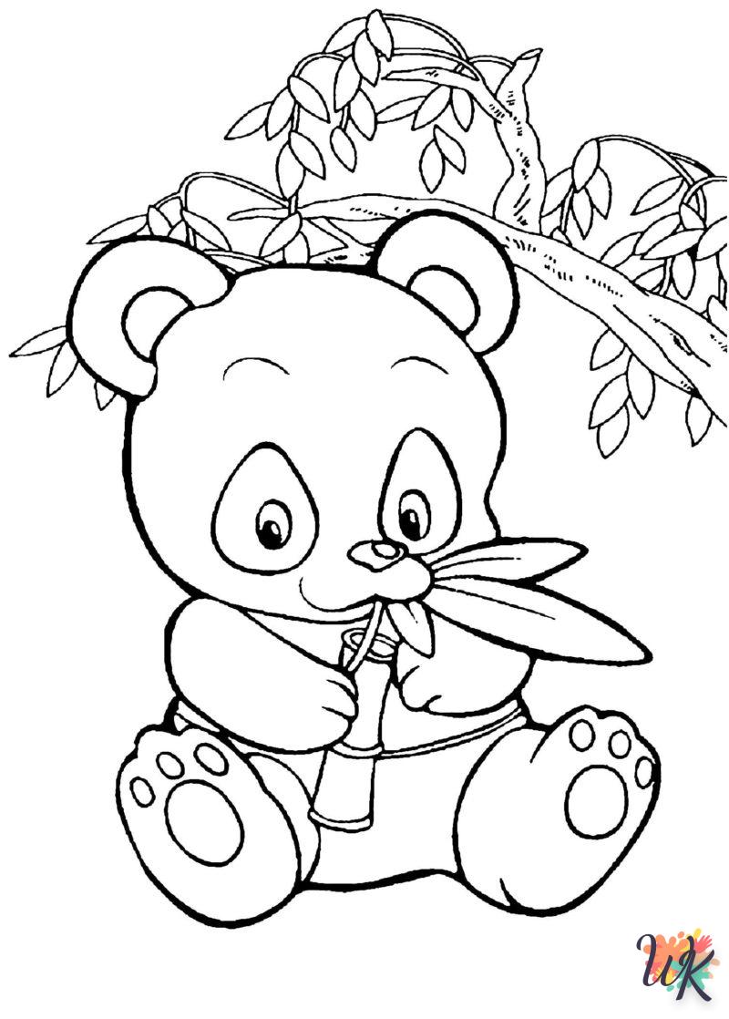 Dibujos para Colorear Panda 110