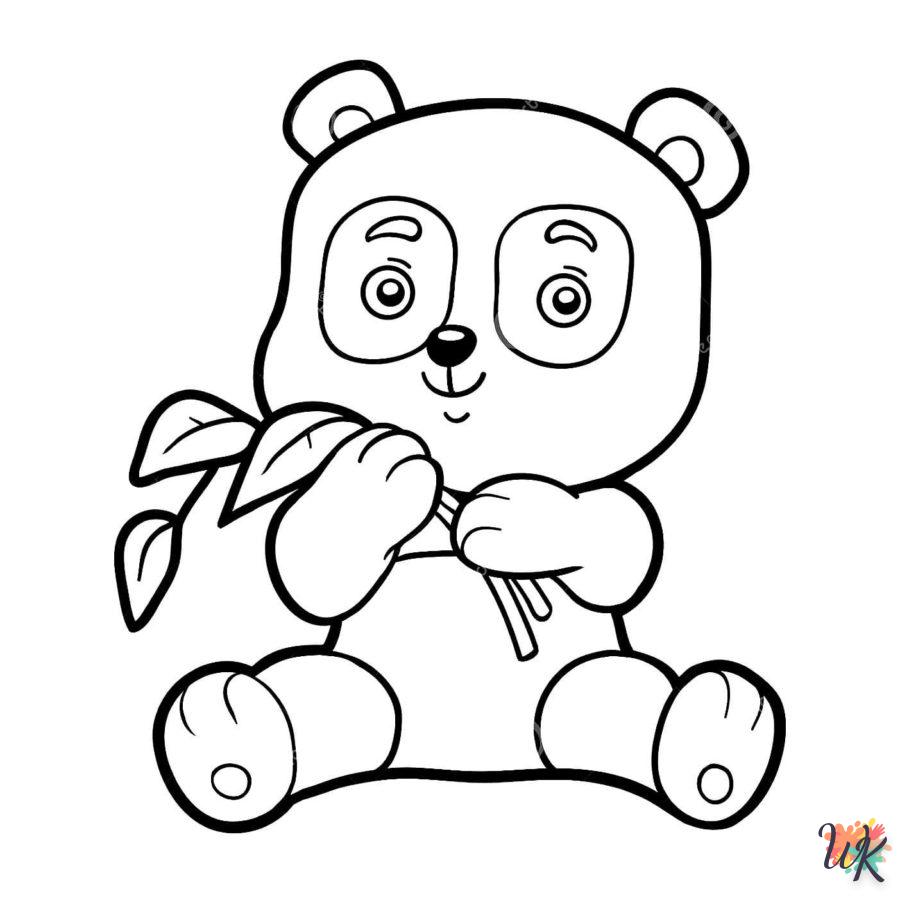 Dibujos para Colorear Panda 111