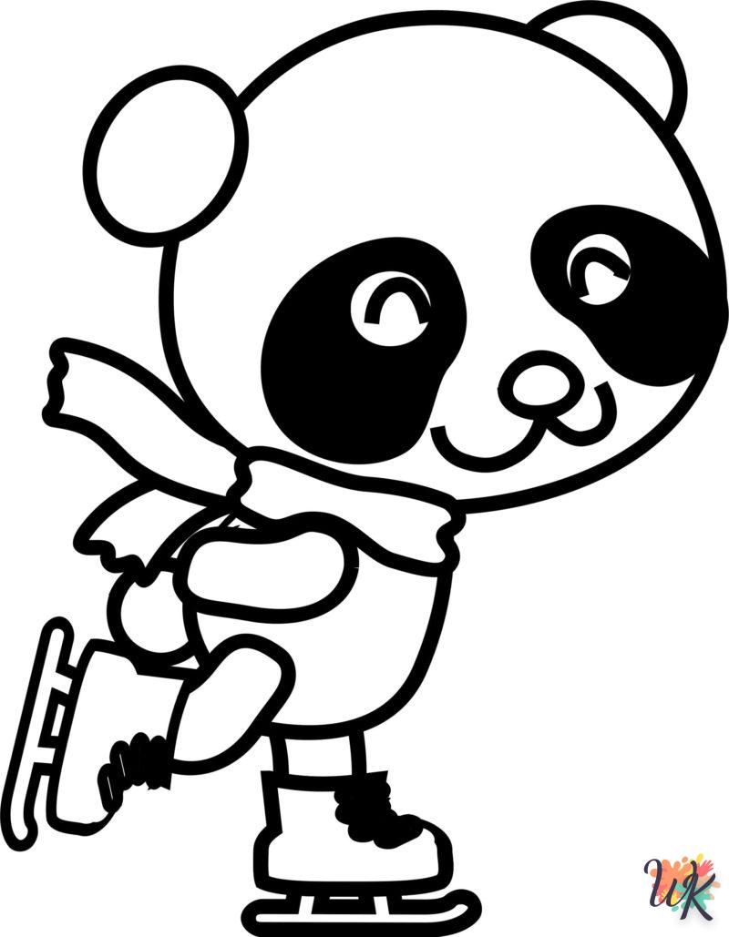 Dibujos para Colorear Panda 112