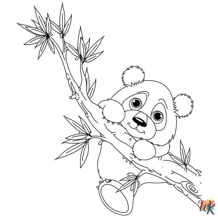 Dibujos para Colorear Panda 13