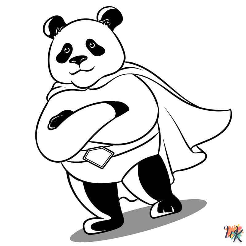 Dibujos para Colorear Panda 14