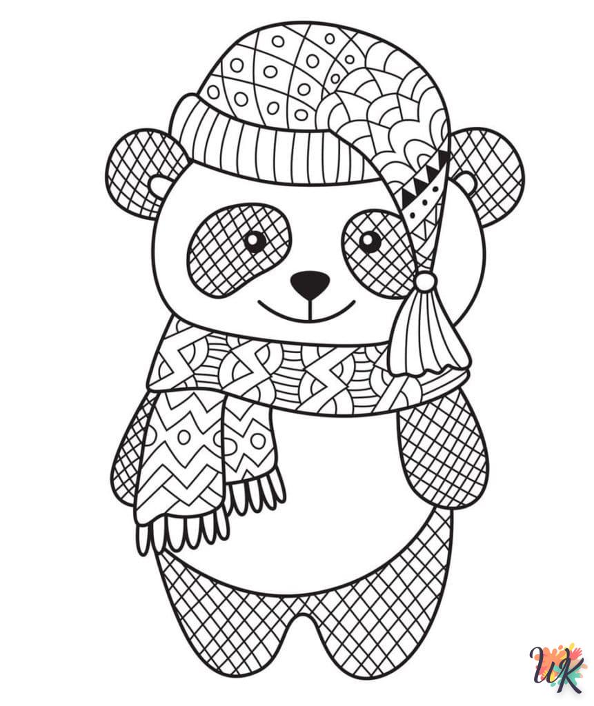 Dibujos para Colorear Panda 18
