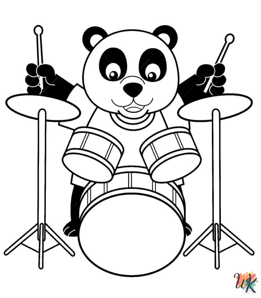 Dibujos para Colorear Panda 19