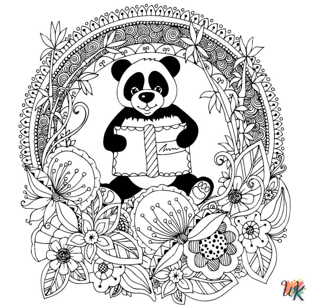 Dibujos para Colorear Panda 20