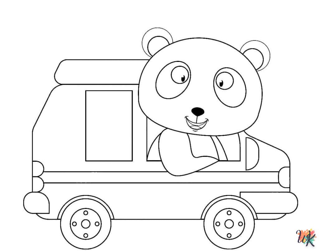 Dibujos para Colorear Panda 21