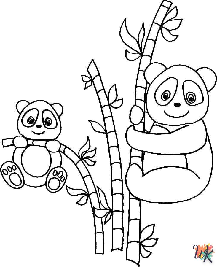 Dibujos para Colorear Panda 22