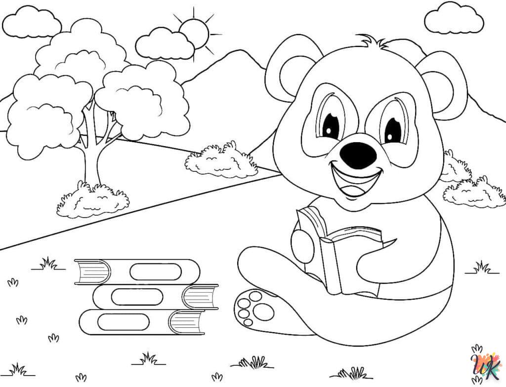 Dibujos para Colorear Panda 24