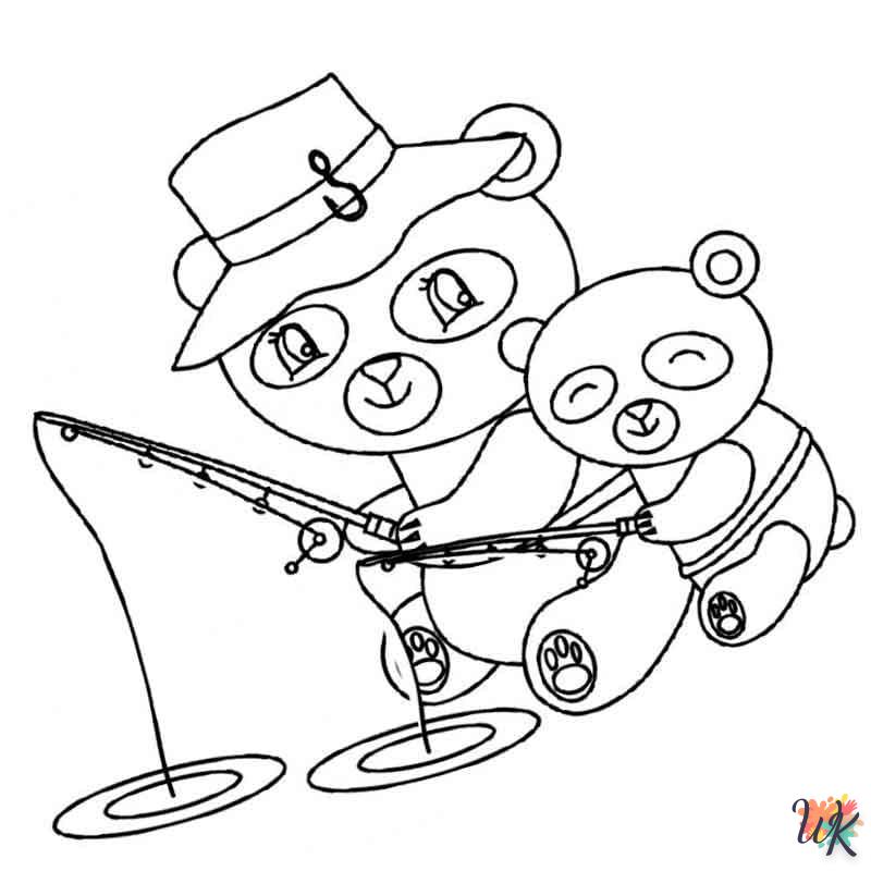 Dibujos para Colorear Panda 3