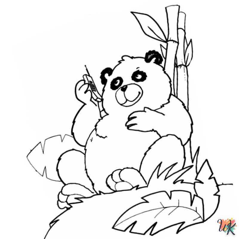 Dibujos para Colorear Panda 30