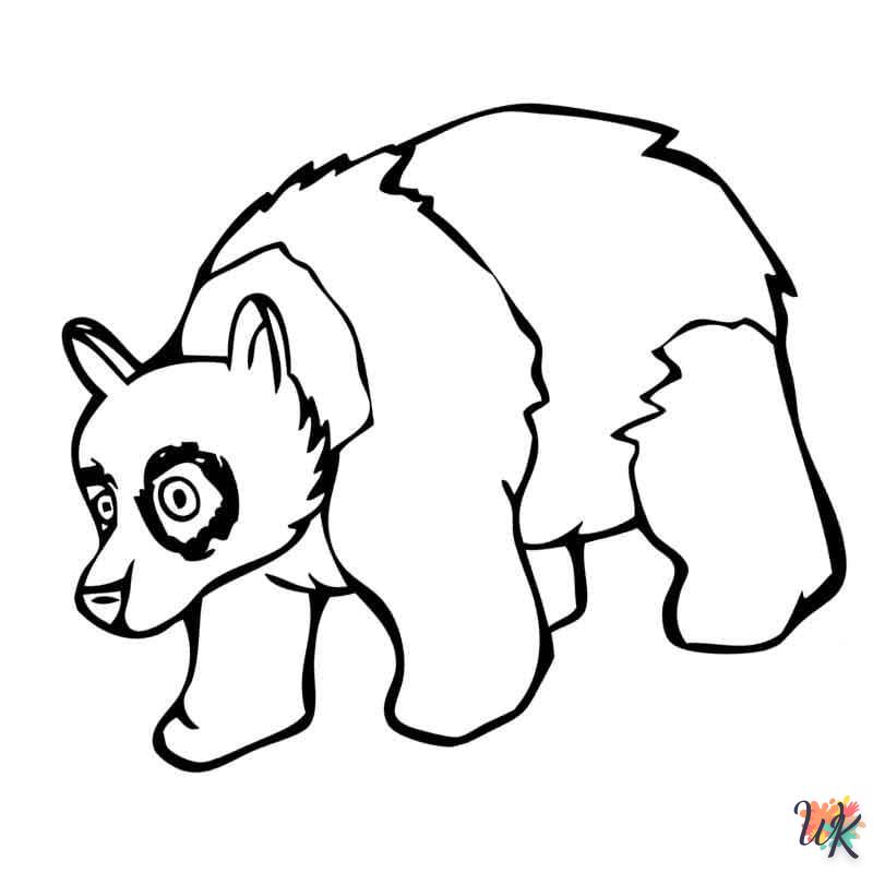 Dibujos para Colorear Panda 31