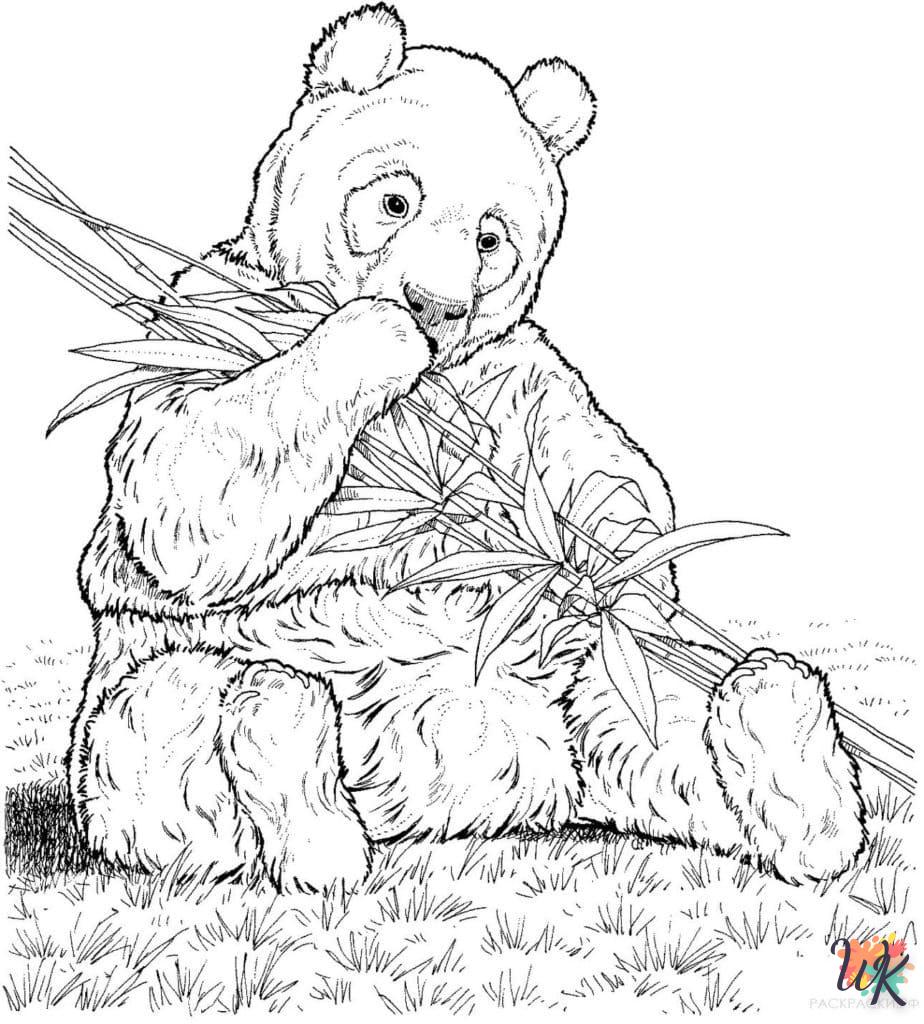 Dibujos para Colorear Panda 36