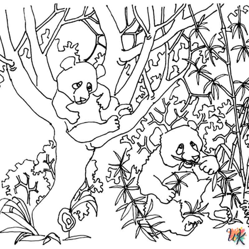 Dibujos para Colorear Panda 37