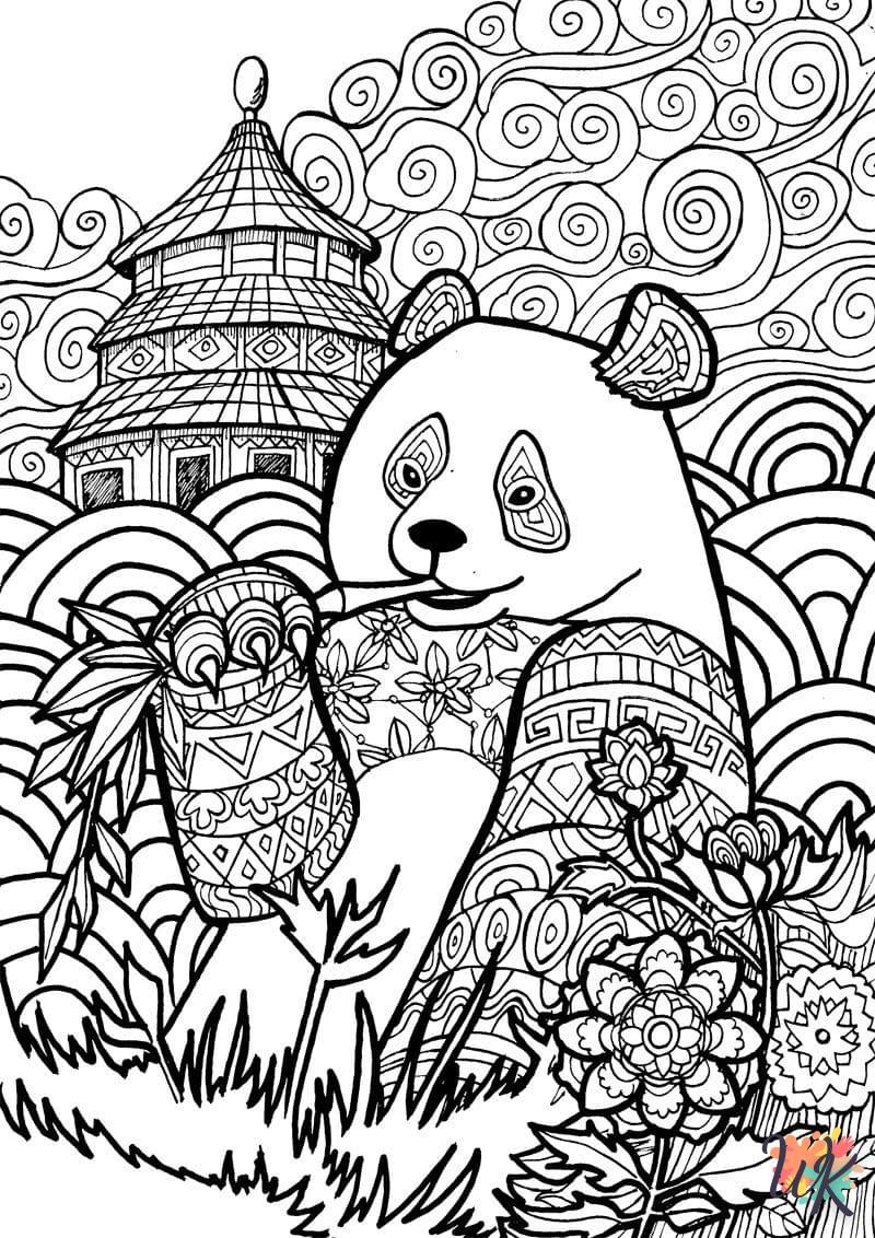 Dibujos para Colorear Panda 38
