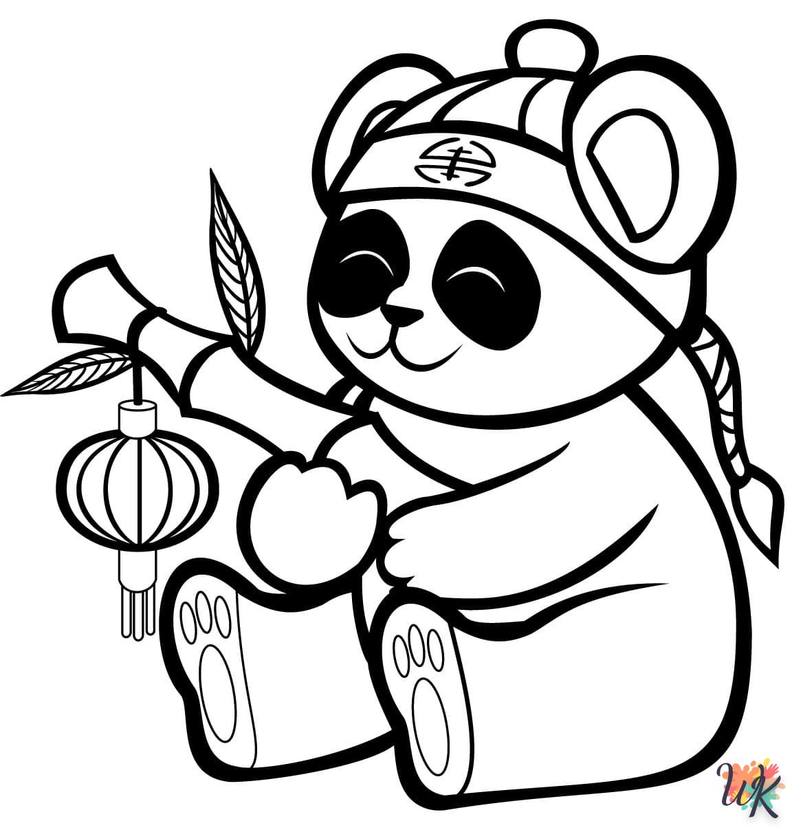 Dibujos para Colorear Panda 4