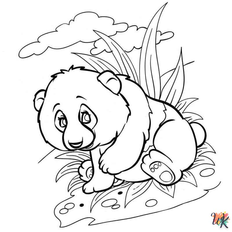 Dibujos para Colorear Panda 43