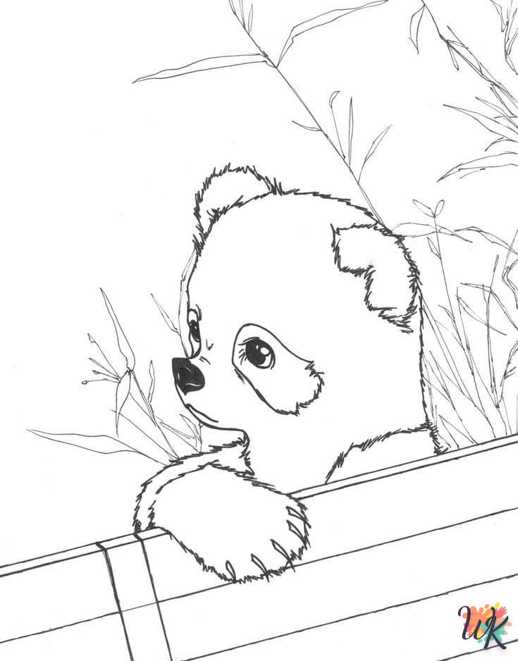 Dibujos para Colorear Panda 47