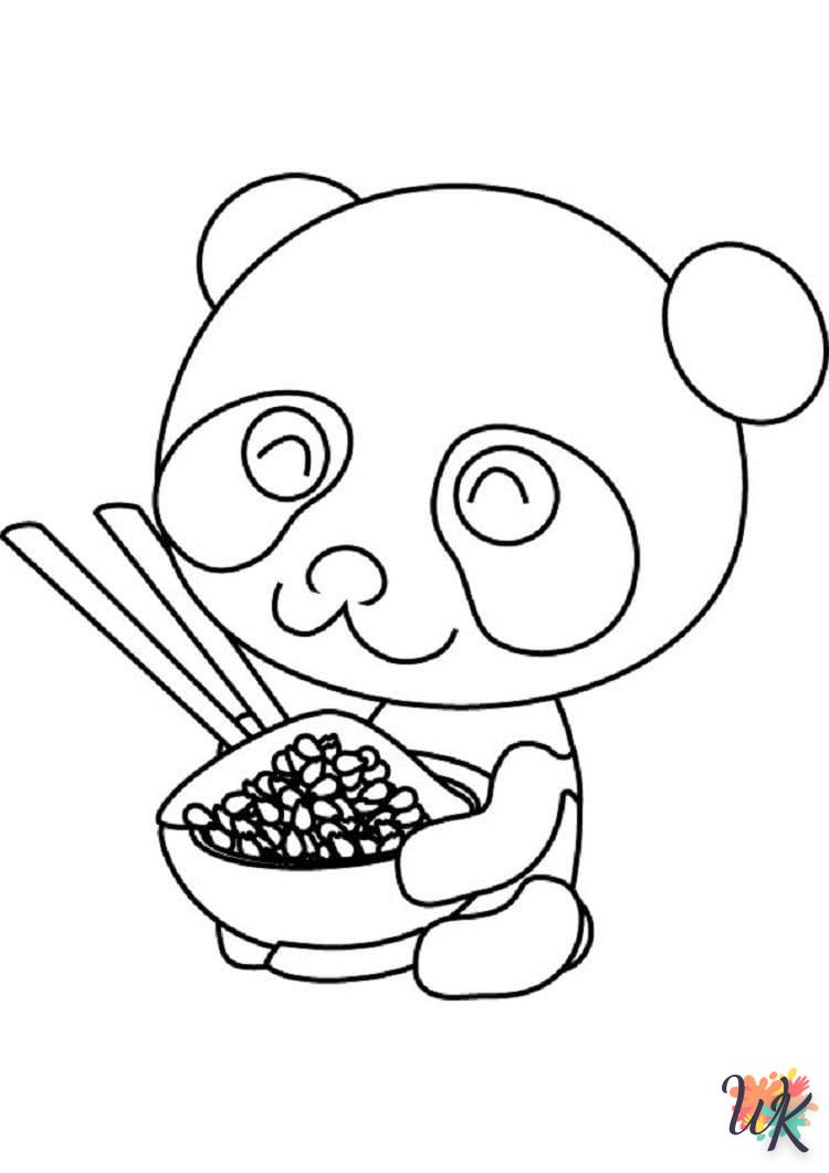 Dibujos para Colorear Panda 5