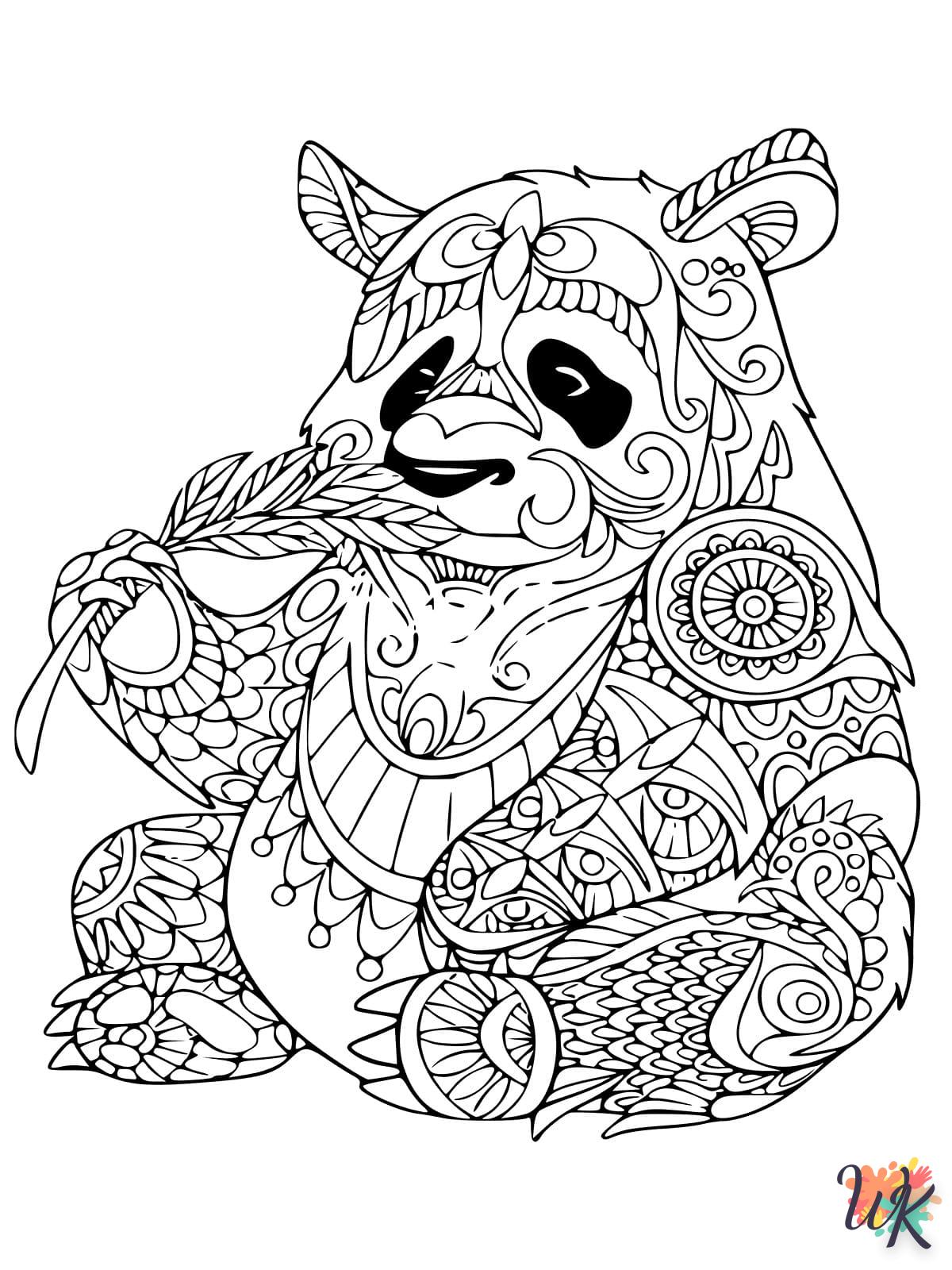 Dibujos para Colorear Panda 51