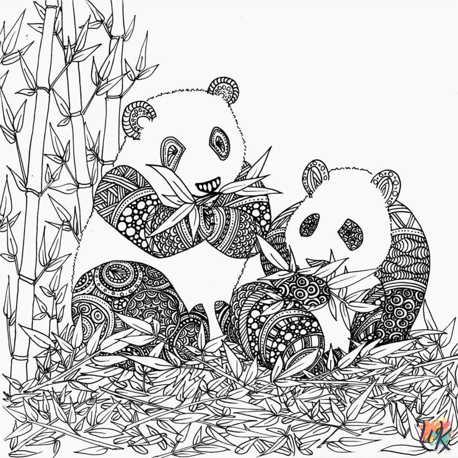 Dibujos para Colorear Panda 57