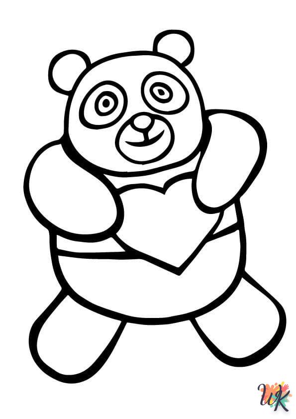 Dibujos para Colorear Panda 6