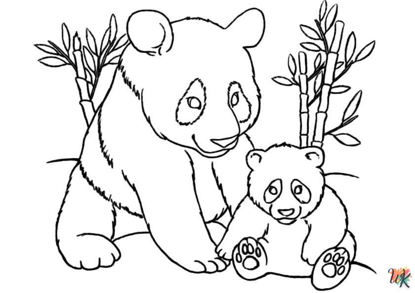 Dibujos para Colorear Panda 60