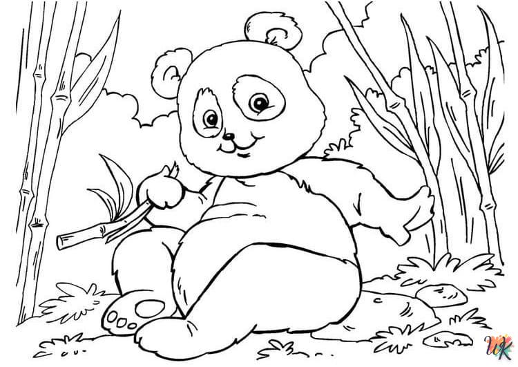 Dibujos para Colorear Panda 61